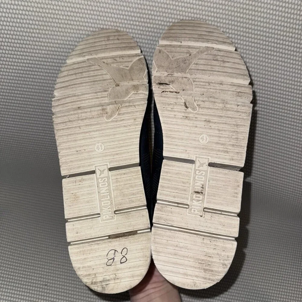 Pikolinos Vera Sneakers Perforated Blue Leather Lace Up Shoes Womens 10-10.5 41 - Picture 7 of 7